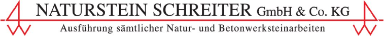 Firmenlogo der Naturstein Schreiter GmbH &amp; Co. KG mit Firmenname in lesbarer Schrift, zeigt die Markenidentität des Steinmetzbetriebs aus Nürnberg